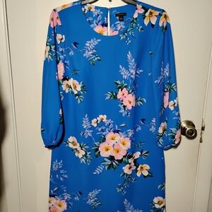 New Ann Taylor Blue Floral Mini Dress